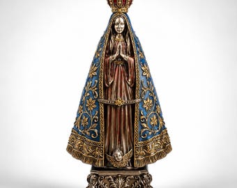 Our Lady of Aparecida Statue, Virgin Mary Figurine, Catholic Religious Decor, Brazilian Patron Saint, Christian Home Altar Gift