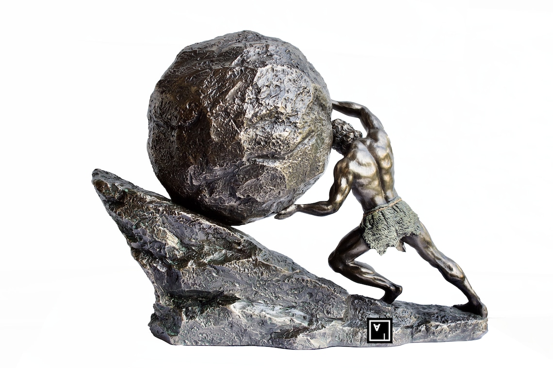 sisyphus statue sisyphus statue