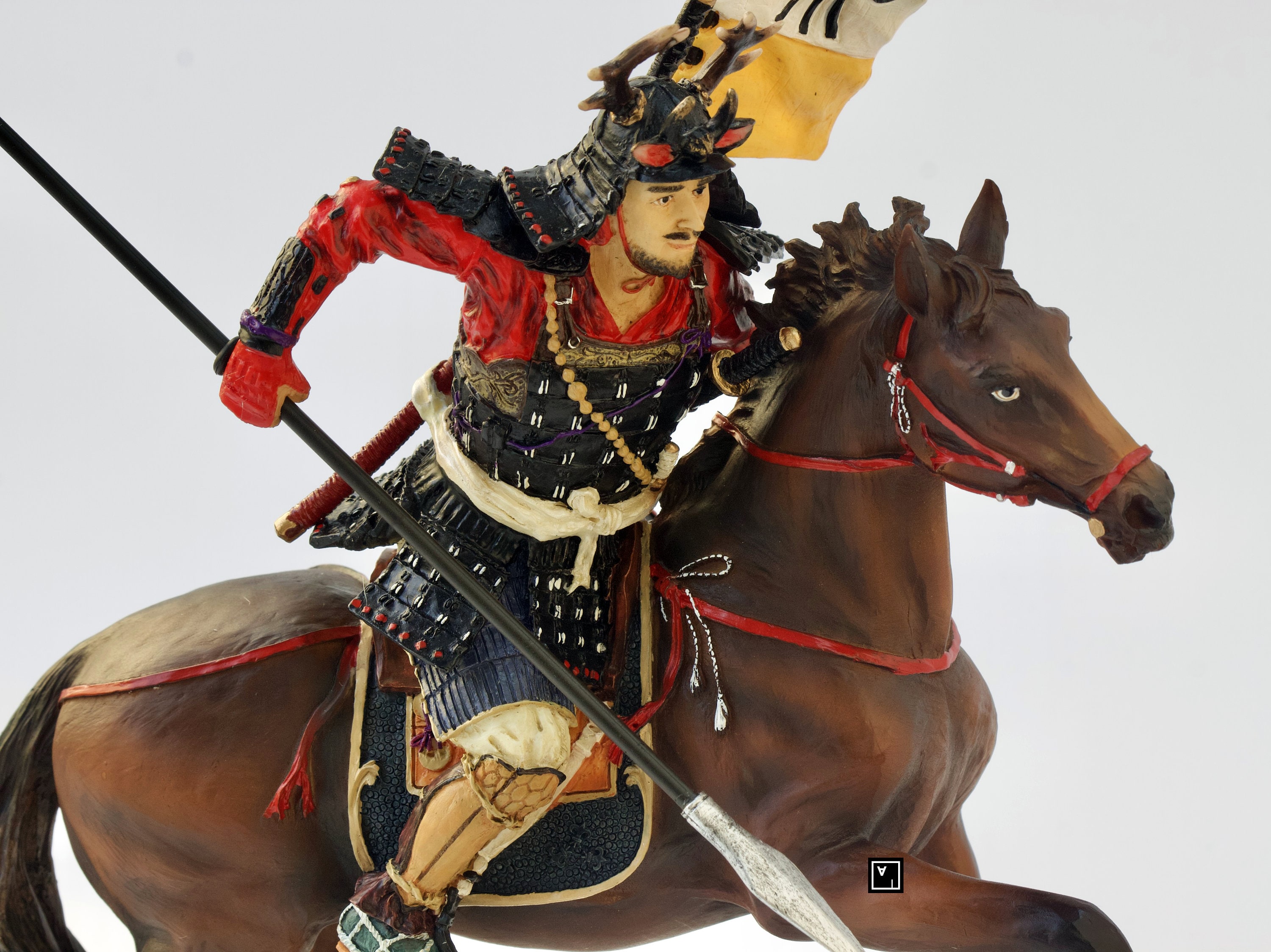 戦国時代の騎馬武者像：手塗り樹脂製 - Etsy 日本