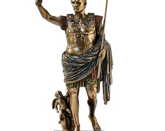 Augustus of Prima Porta Statue: Cold Cast Bronze Figurine