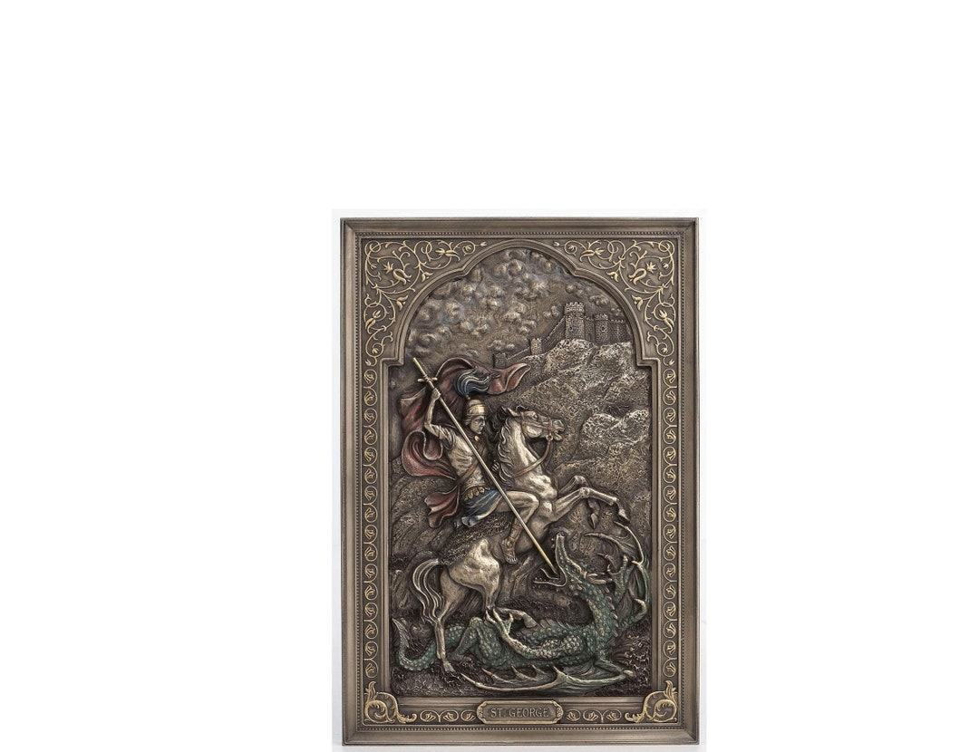 Saint George Dragon Slayer Wall Plaque - Etsy