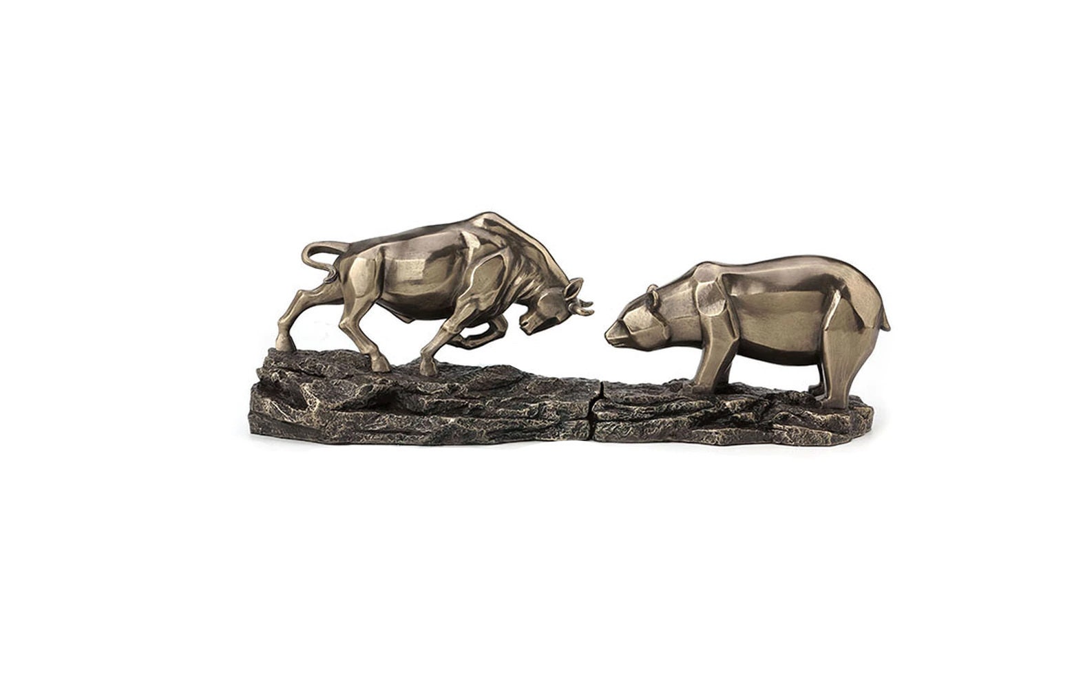 Bull and Bear Bronze Sculpture Statue Figurine.bull Market Etsy UK