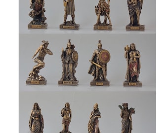 Greek Olympian Gods Statue Set: Veronese Design Pantheon Figurines