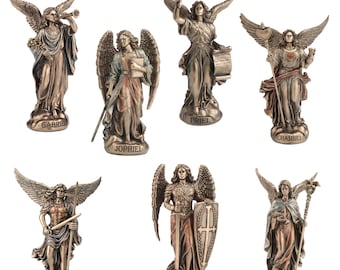 Seven Archangels Statue Set, Christian Religious Sculpture Collection