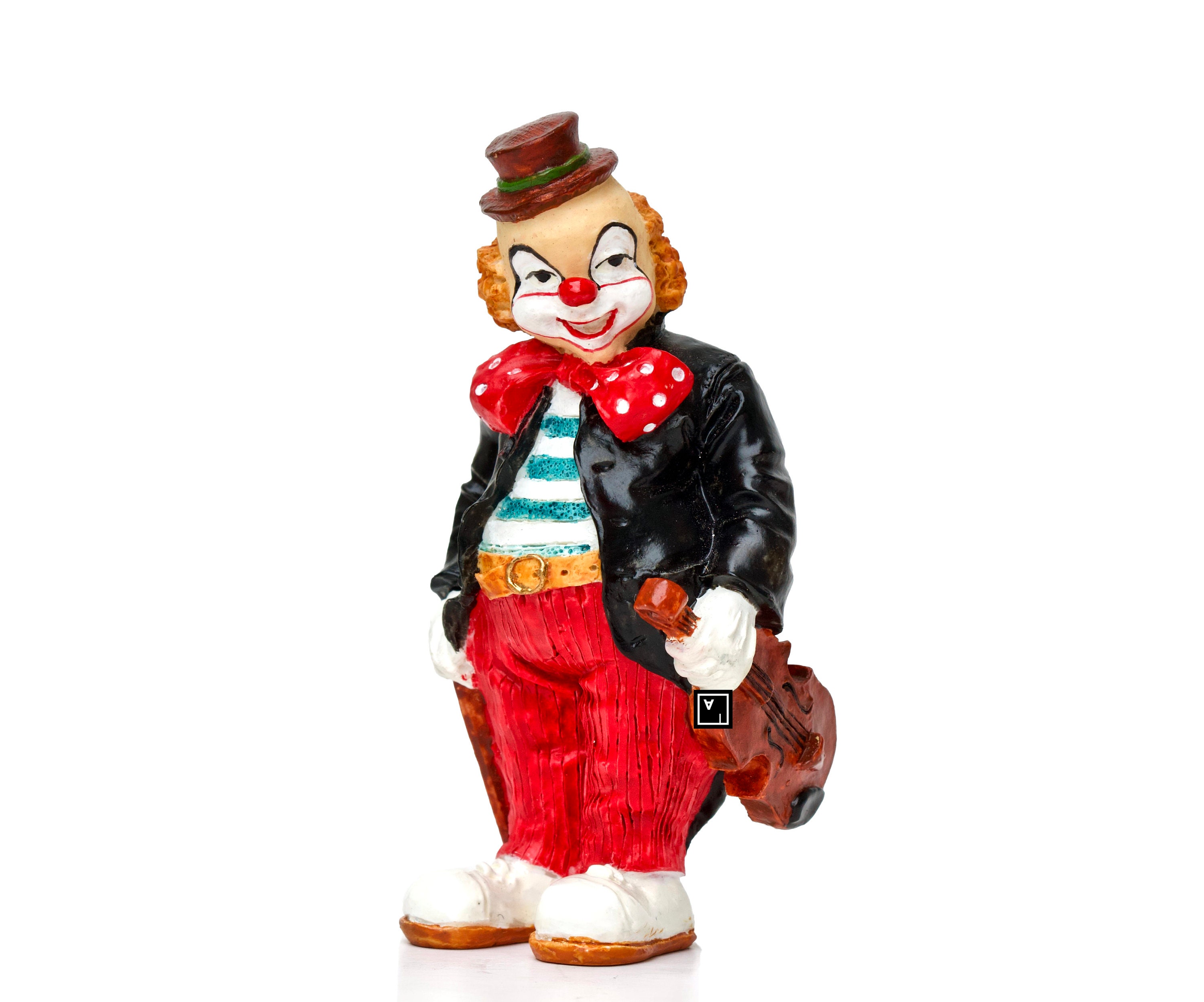 Musical Clowns Figurine: Veronese Design Bone Dust Bronze Statue