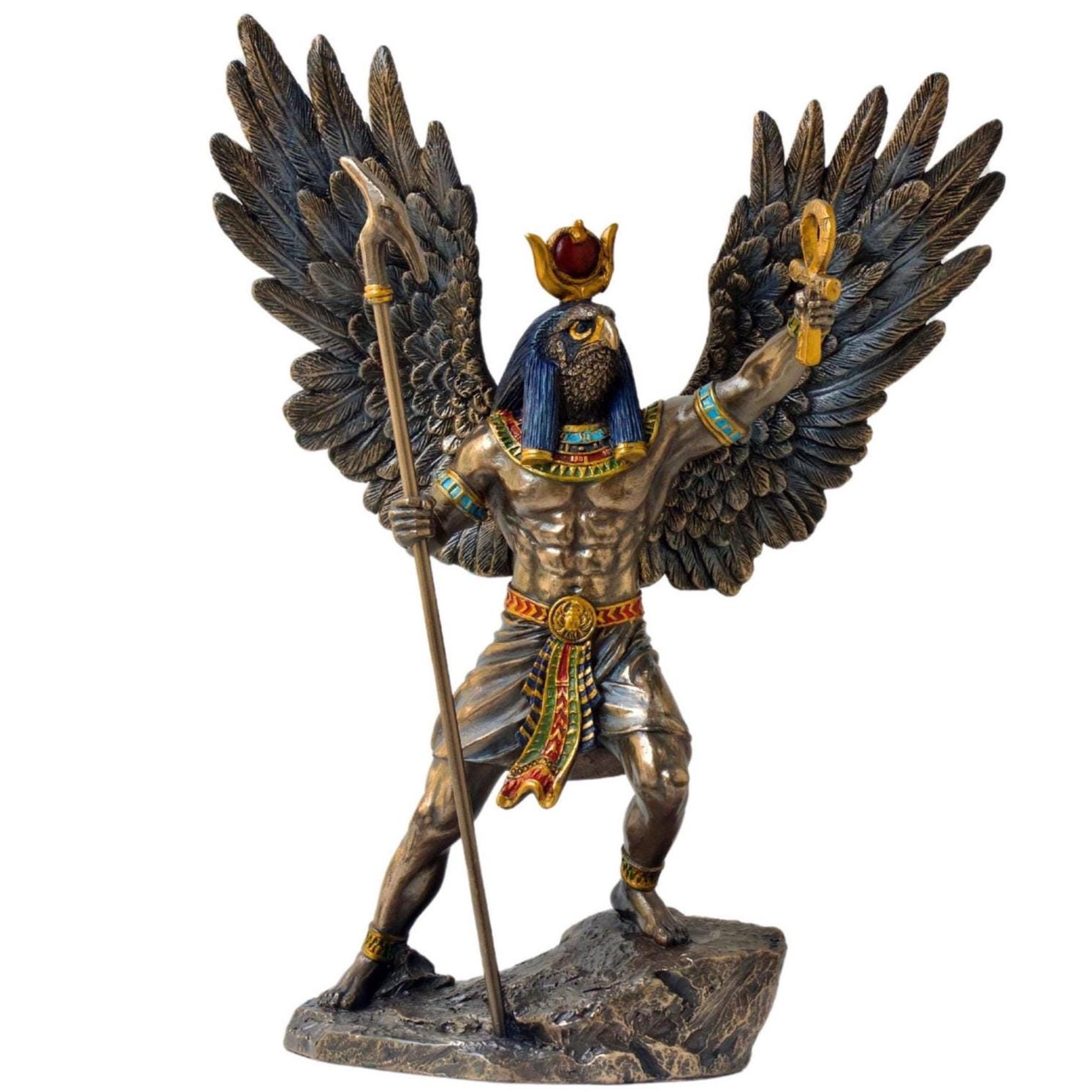 コールドキャストブロンズ製エジプト太陽神ラー像 - Etsy 日本