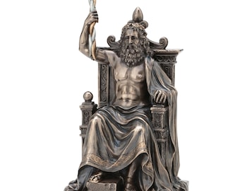 12.20 Inc Zeus Statue.Zeus on Throne with Lightning
