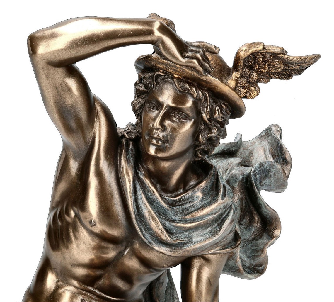Hermes Bronze Statue.Hermes Bronze Sculpture.Greek Gods Etsy