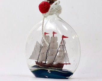 Zeilboot in fles Decoratief nautisch woondecoratie zeilboot