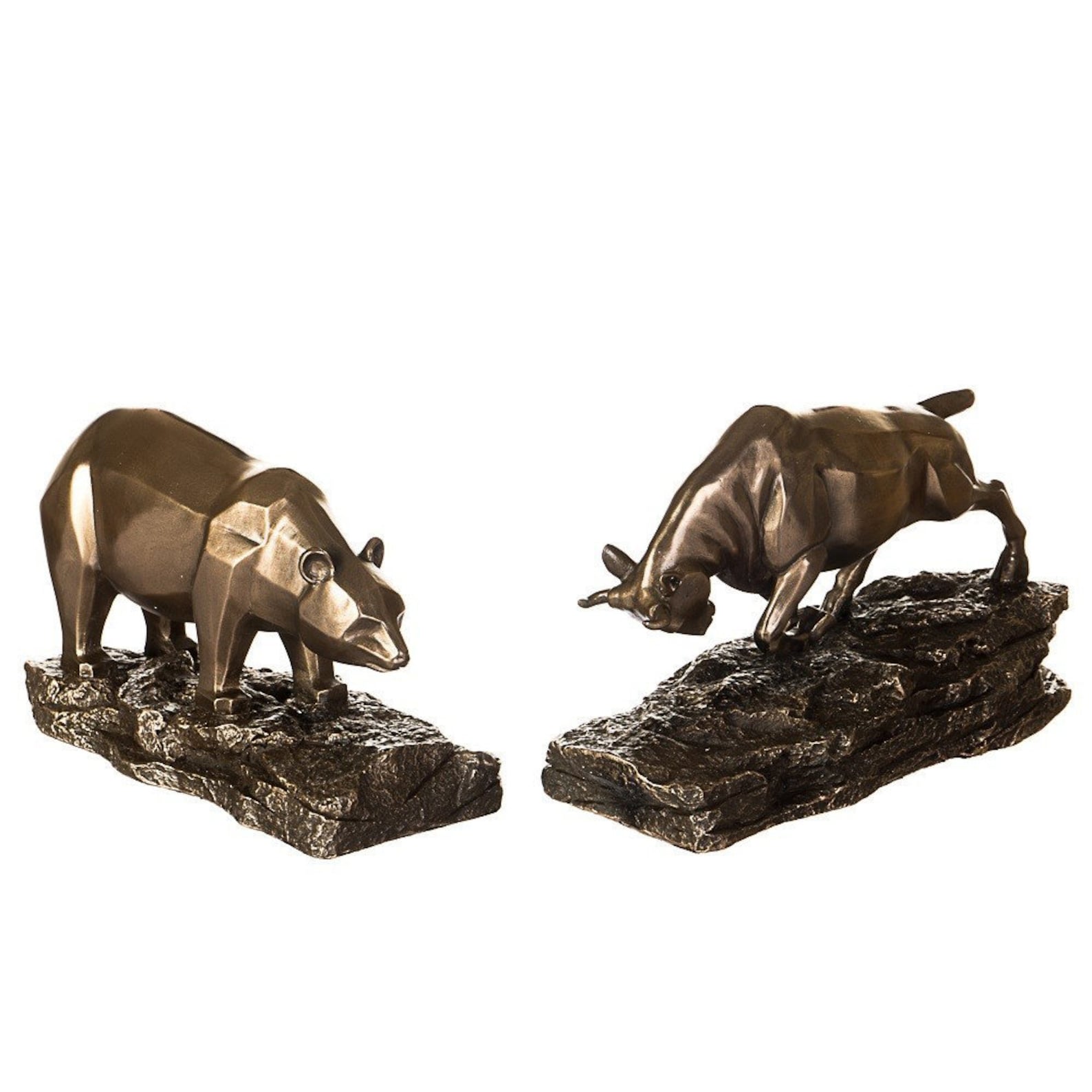 Bull and Bear Bronze Sculpture Statue Figurine.bull Market Etsy UK