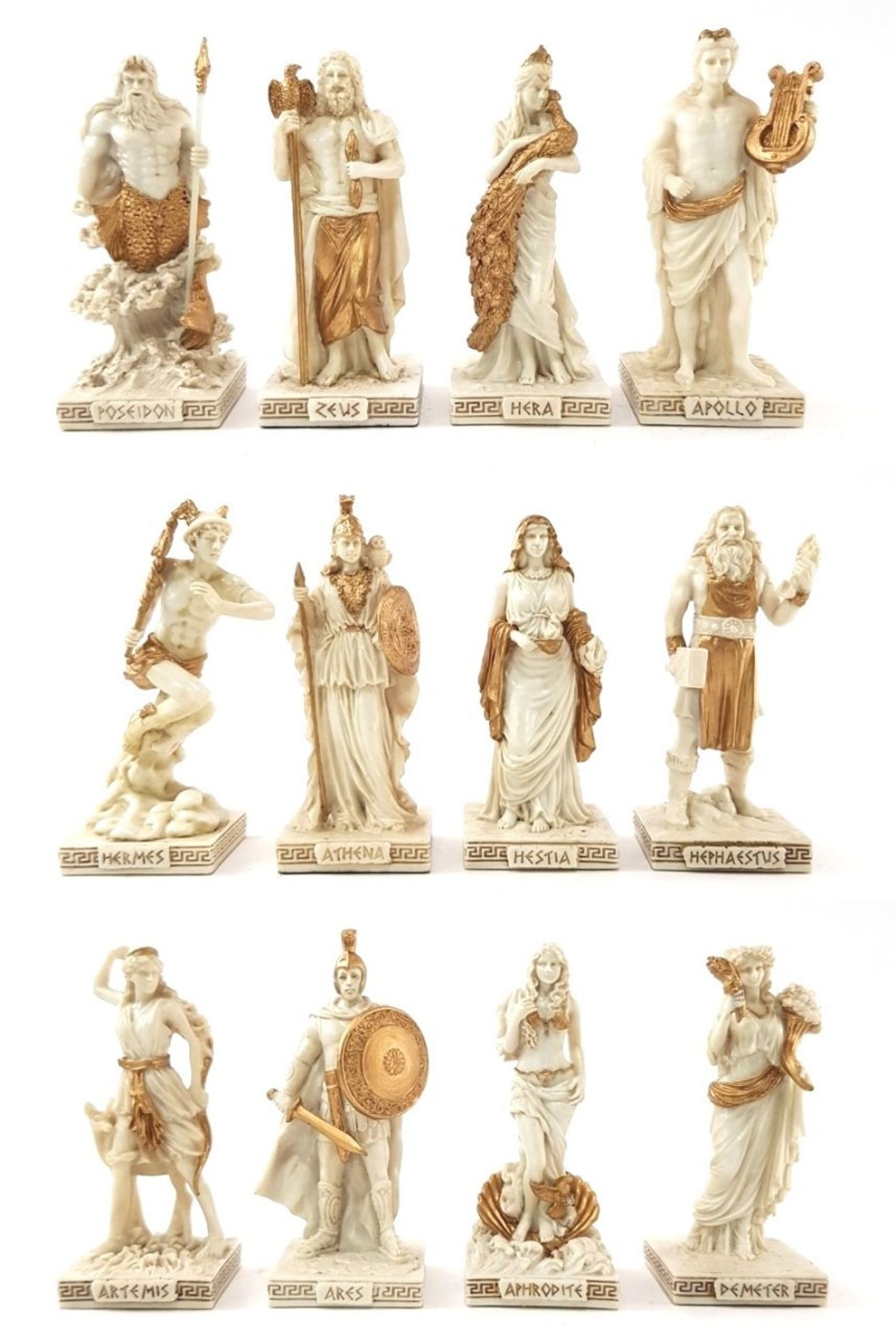Greek Gods Statue Figurine.12 Twelve Olypmpians Etsy