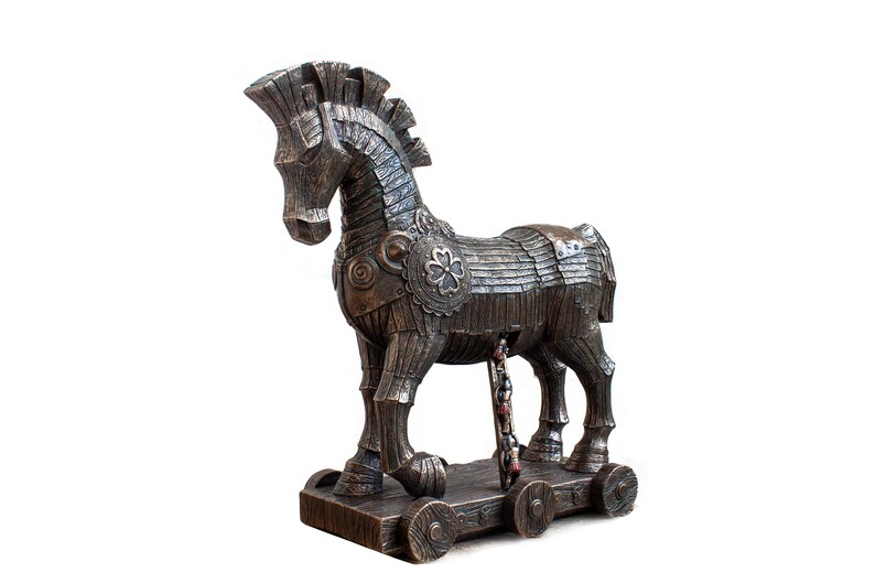 Trojan Horse Statue Figurine.ancient Greek Bronzed Trojan Etsy