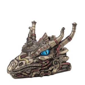 9.06 Inc Steampunk Decorative Dragon-Themed Figurine Trinket Box Jewelry Box