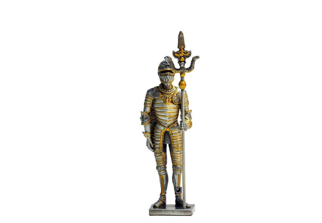 Solid Pewter Medieval Statue. Pewter Military Solider Etsy