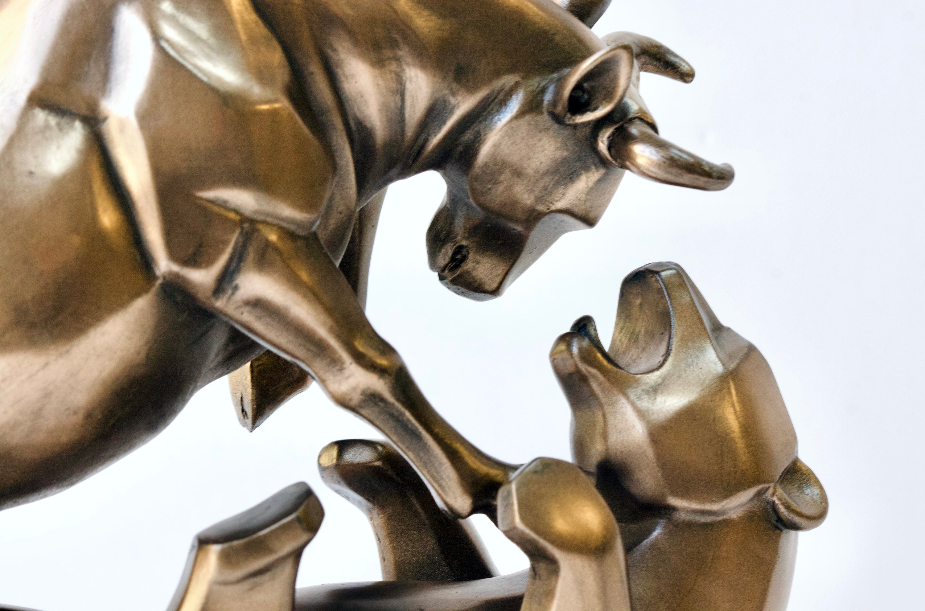 Bull and Bear Sculpture Statue Figurine.bull Market Etsy UK