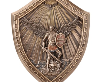 Saint Michael Crested Shield Wall Plaque