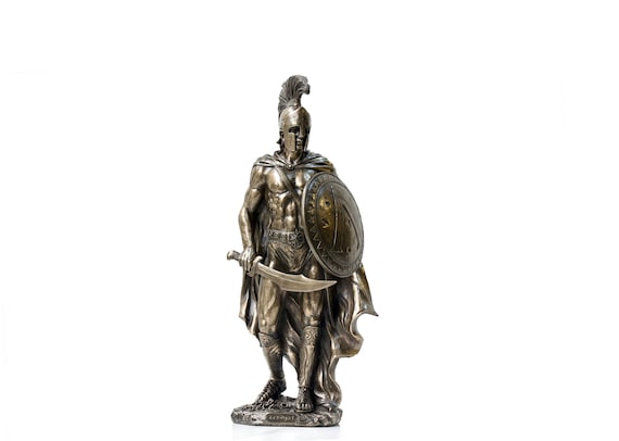 Busto Griego Busto De Leonidas Rey Espartano, Cerámica, 15,5 Cm Julio  Cesar