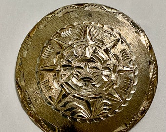 Maya Sonnengott Anhänger-Vintage Sterling Silber Hecho de Mexico Anhänger