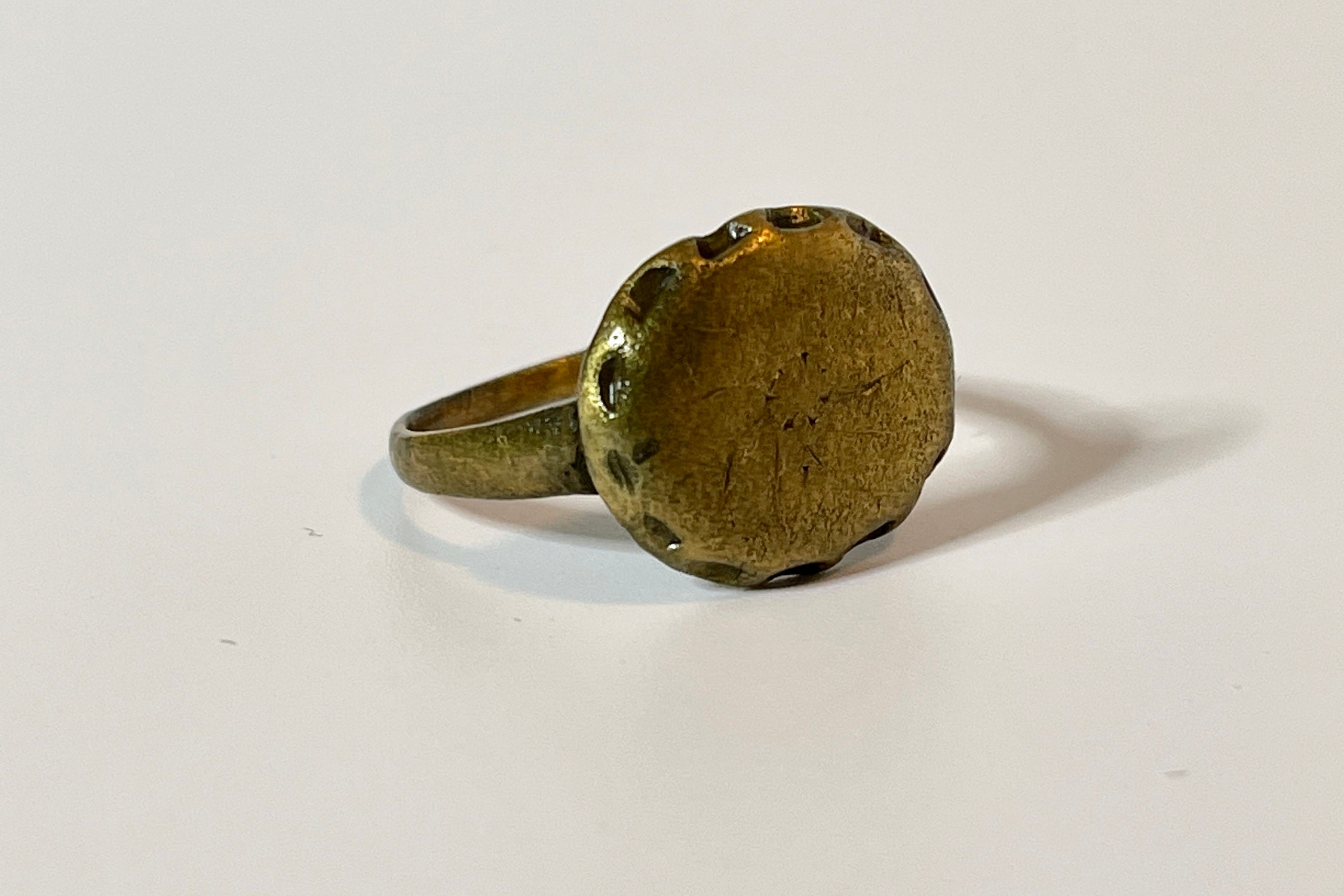 Ancient Medieval European Signet Ring- 10-12th CENTURY- SZ 10- Certificate of Authenticity Included
