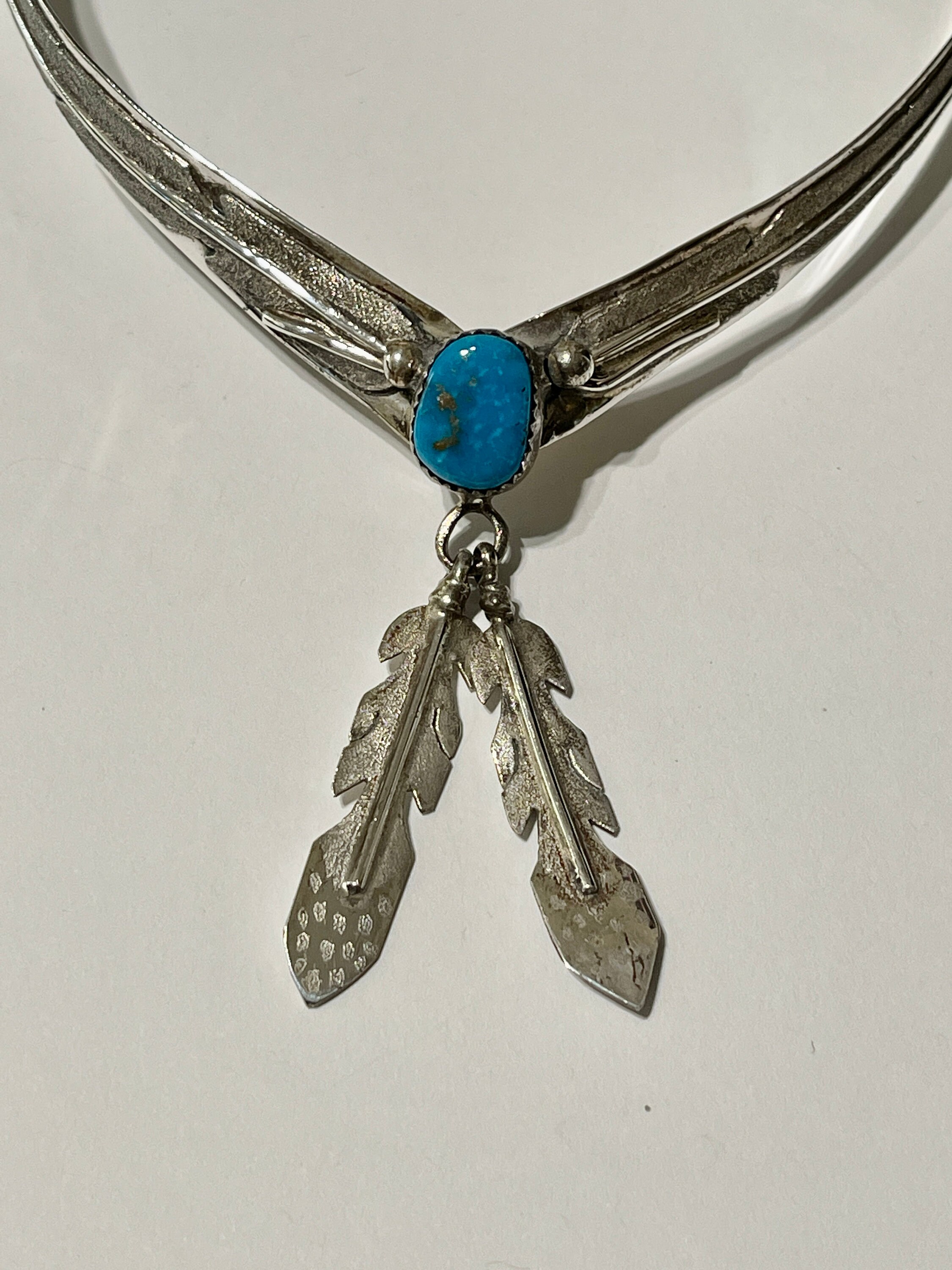 Vintage Audie Yazzie Navajo Necklace Morenci Turquoise