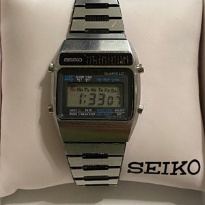Seiko A159-5019 Digital LCD Black 1970's Wrist Watch - Etsy India
