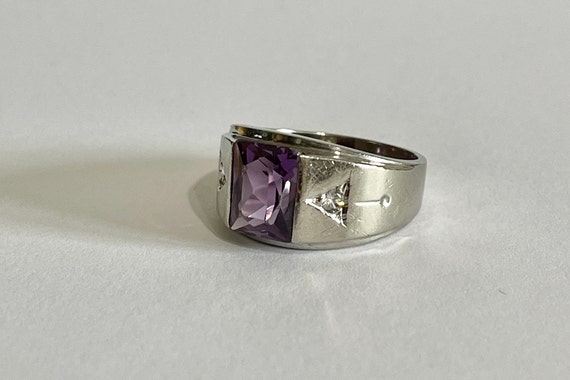 Created Color Change Sapphire Ring - Mid Century … - image 5