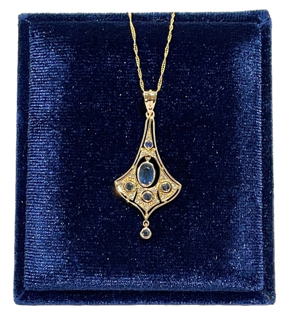Art deco 2024 sapphire necklace