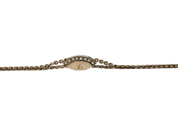 Antique Lorgnette Chain - Edwardian Gold Filled /… - image 2