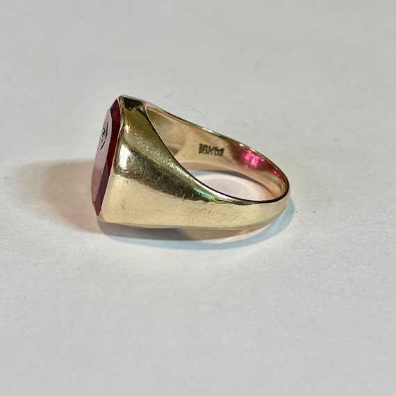 Created Ruby & Natural Diamond Ring - Vintage 10k… - image 6