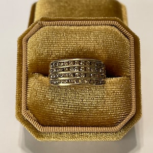 Cognac Farbe Diamant Jubiläum Ring - 10k Gelbgold Braun Diamant Ehering - Sz 7,5 Diamanten Schmuck