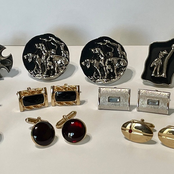 Swank Cufflinks- Vintage 40's & 50's Mens Fashion Accessories- Fine Statement Swank Cufflinks