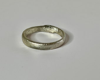 Ancient Viking Silver Wedding Ring, Size 8 (866-1067 AD)