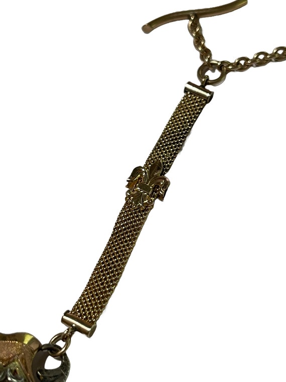 Antique Pocket Watch Chain and Fob - Antique Tri … - image 7