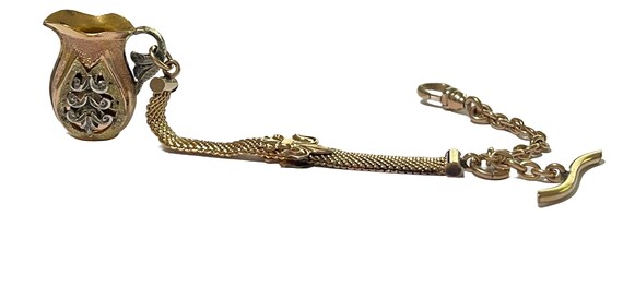 Antique Pocket Watch Chain and Fob - Antique Tri … - image 5