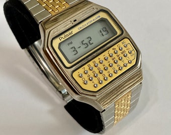 Vintage 1970's Pulsar Y739-5019 Calculator-alarm Watch - Etsy