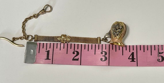 Antique Pocket Watch Chain and Fob - Antique Tri … - image 9