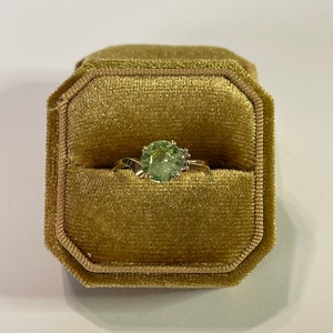 Anello vintage in oro giallo 10k con spinello creato - Gioielli da cocktail anni &#39;50