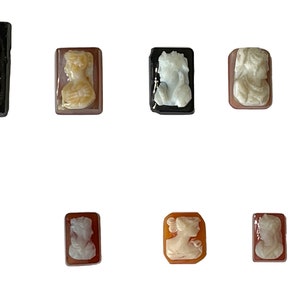Victorian Era Carved Shell Cameo,Mother of Pearl Gem Findings Jewelry Making Supply Stones Choose Variety