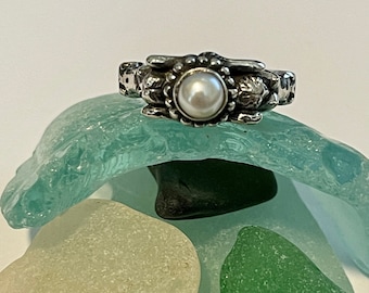 Mermaid Merman Couple Ring with Choice of Gemstone- Sterling Silver Angel of the Sea Mermaid Ring