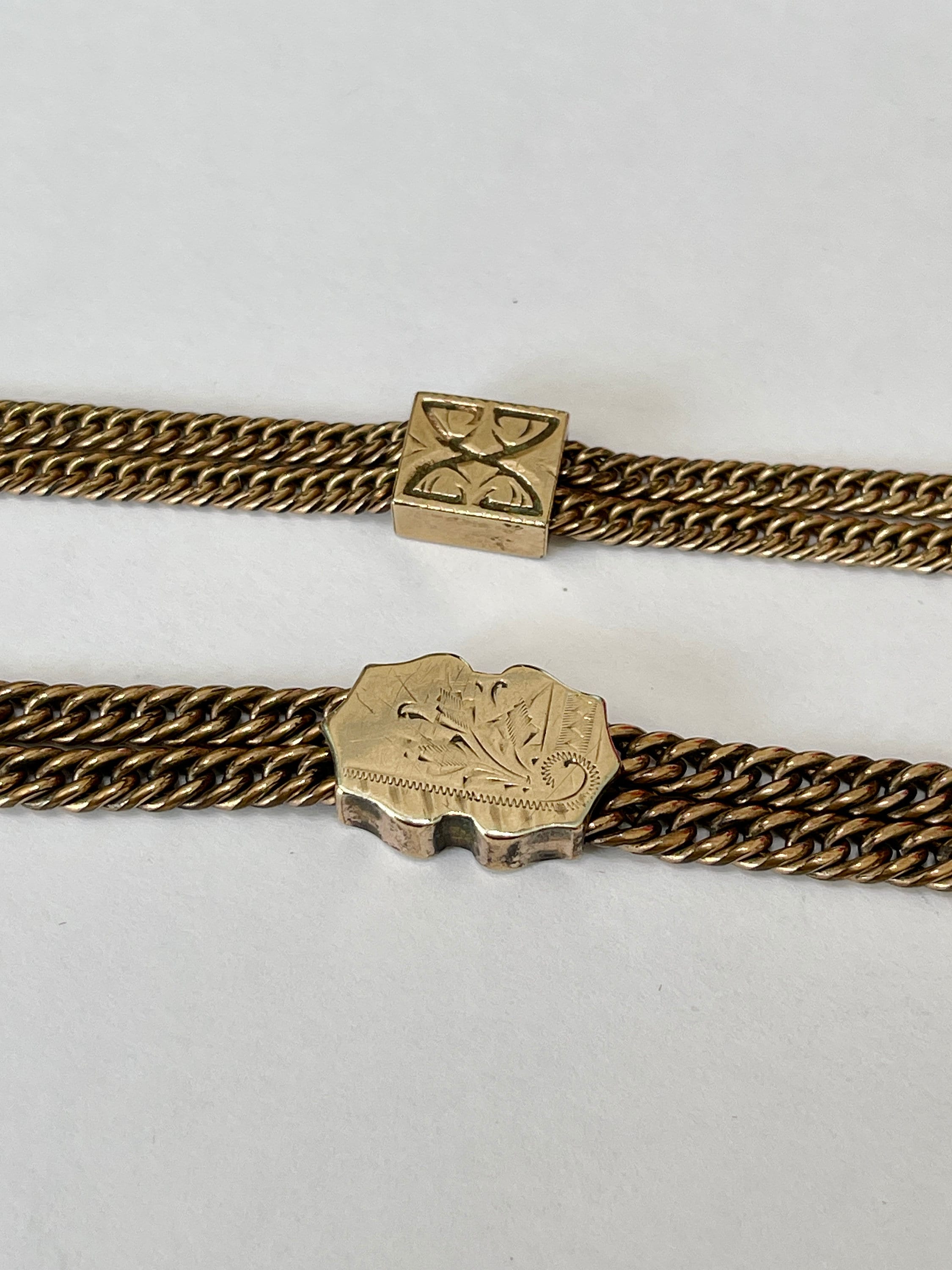 Washington Watch Chain Victorian 10k Gold Filled Pocket Watch Chains With Slider Charms- Each ...