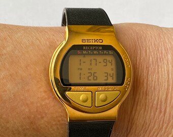 Rare Vintage Seiko Receptor Message Watch Gold Tone ALL - Etsy