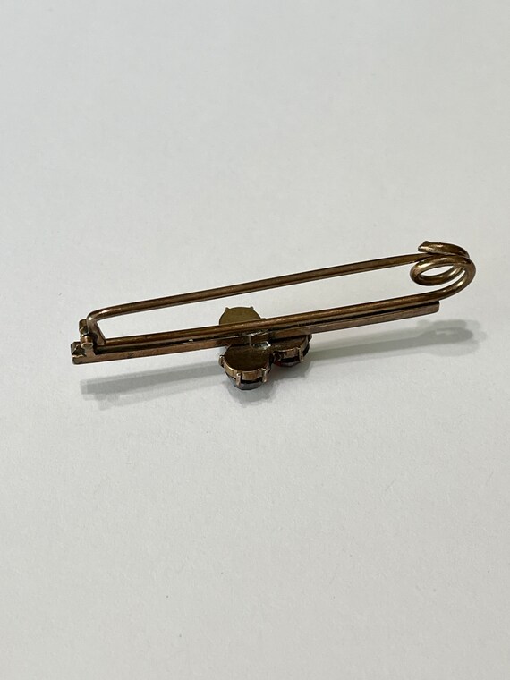 Victorian Garnet trefoil Pin Bar- 2.66 ctw Genuin… - image 8