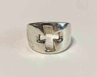 Men's Black Stainless Steel Maltese Cross Biker Wedding Band – 8mm Comfort Fit