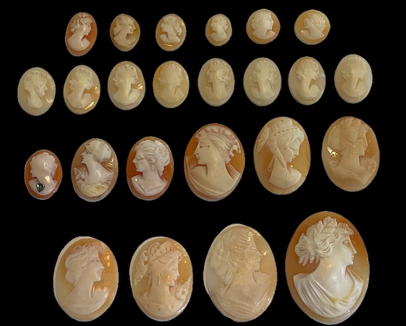 Antique & Vintage Carved Shell Cameo Jewelry Making Supply Stones Choose Variety