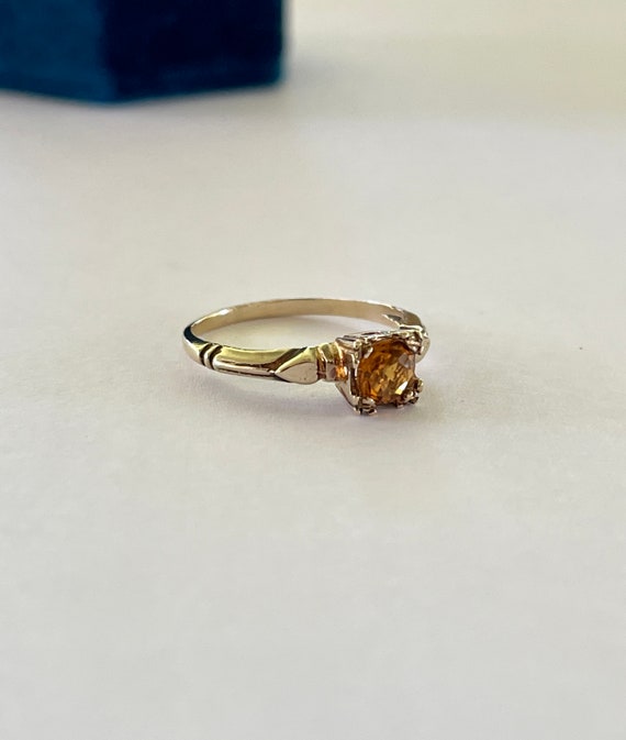 Created Tourmaline Ring - Vintage 10k Yellow Gold… - image 2
