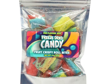 Balas de frutas liofilizadas – Rolinhos crocantes, 56g