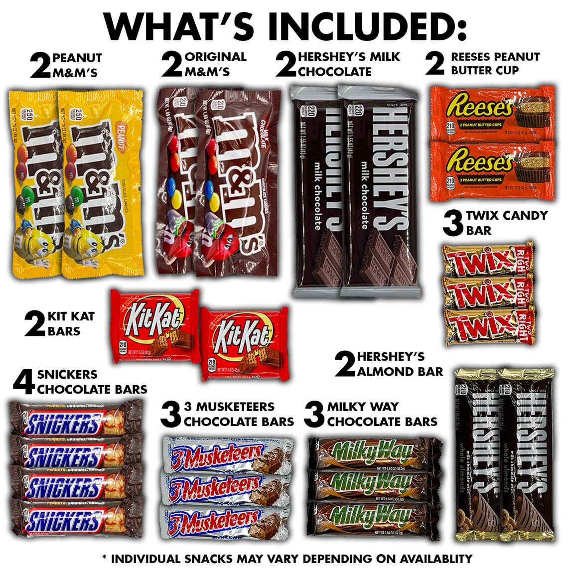 Candy Gift Box Chocolate Bars Variety Pack Chocolate Lover Etsy