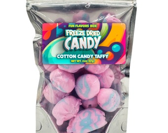 Freeze Dried Cotton Candy Taffy Unique Exotic Crunch Treats Space Party Favor Gift Idea 2 oz