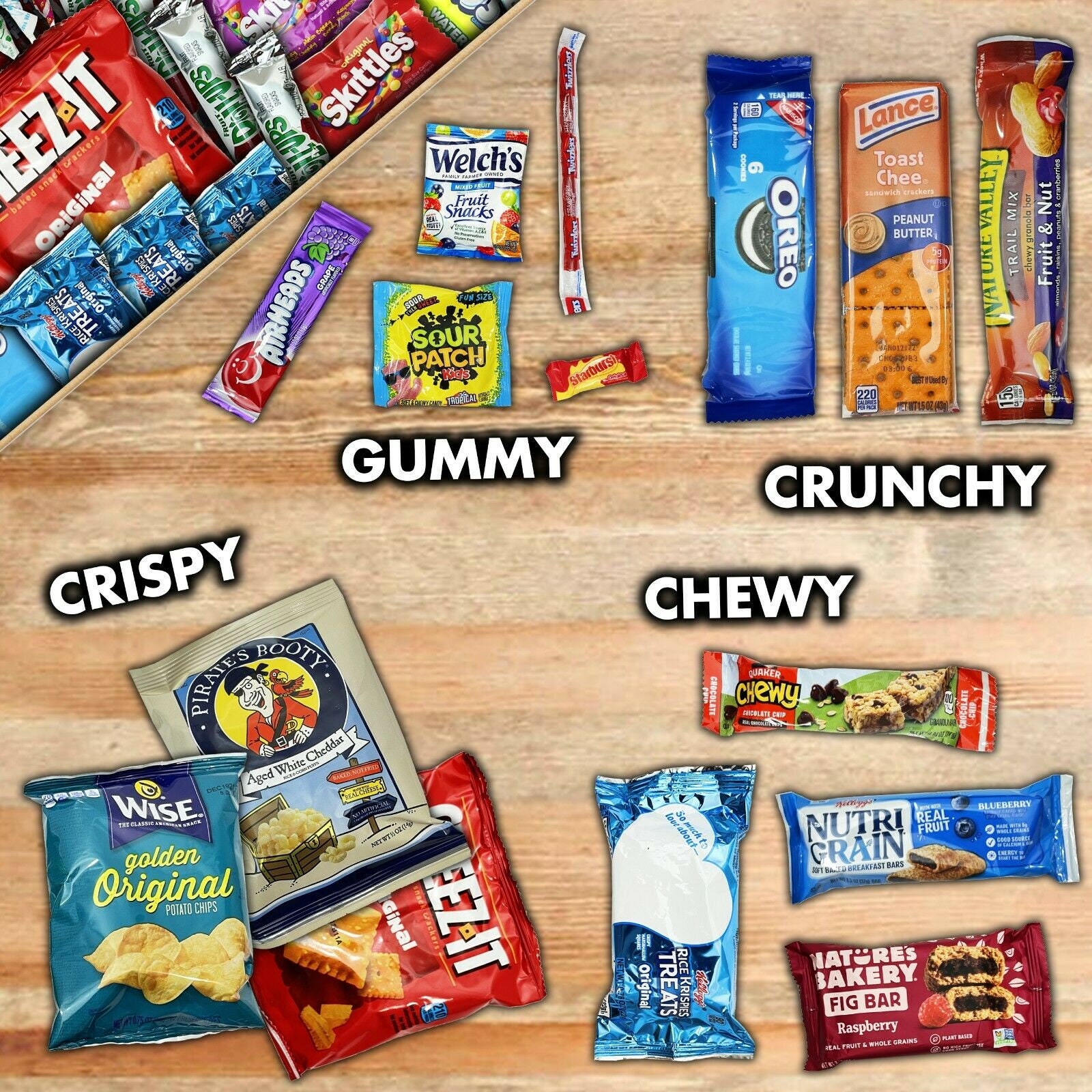 Snack Gift Pack 45 Count Variety Snack Box Lunch Box Etsy