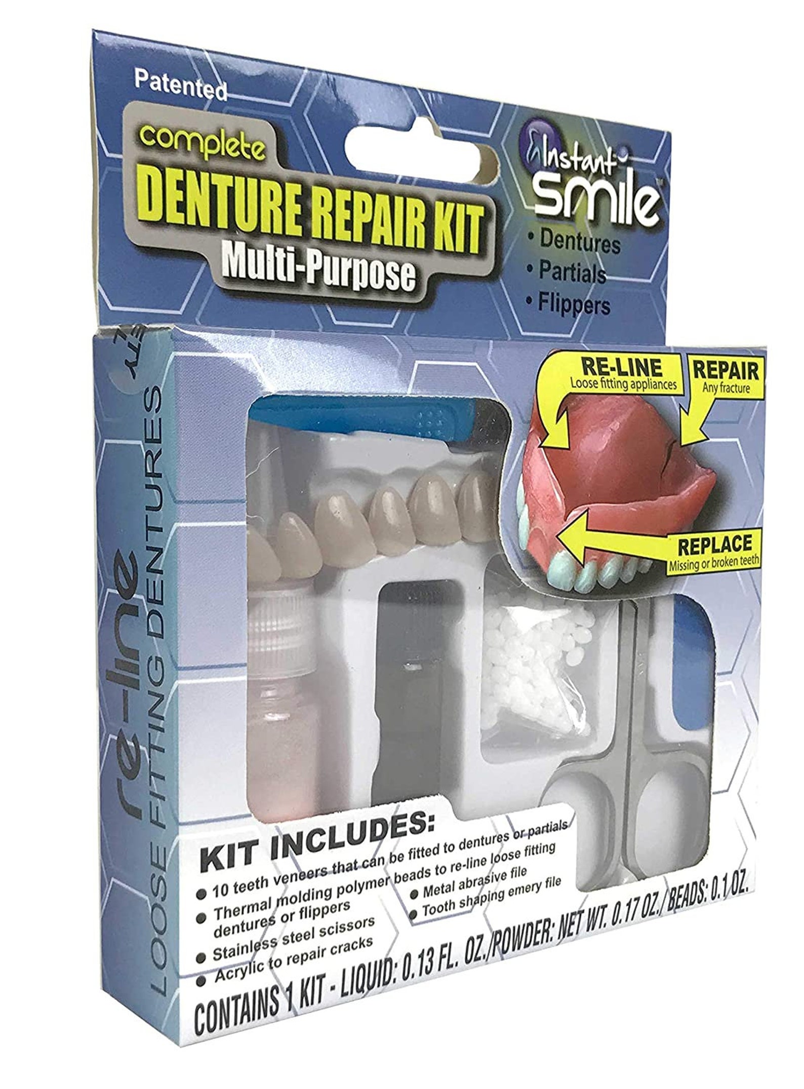 Instant Smile Denture Repair Kit Instructions